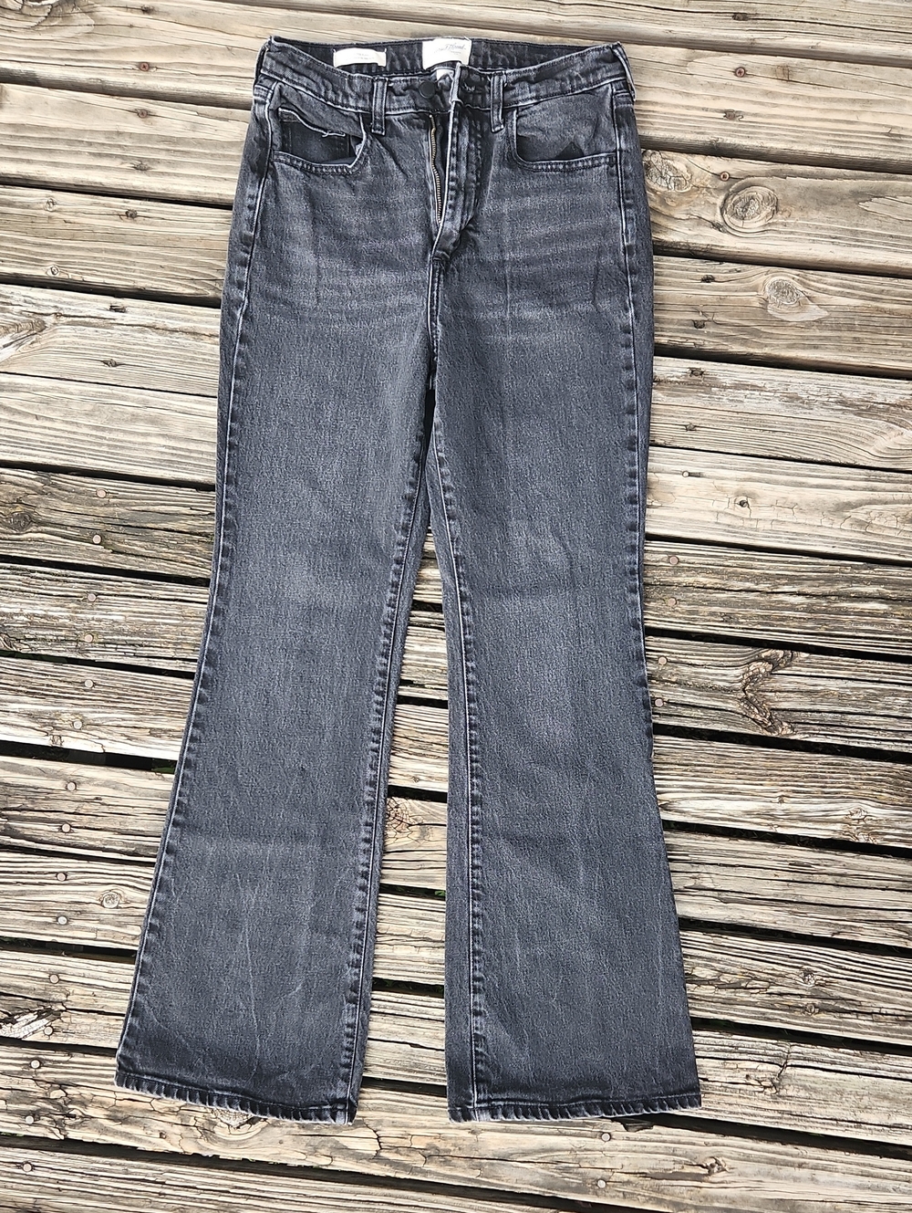 Universal Thread High Rise Flare Jeans 6R Black Western Trouser Denim